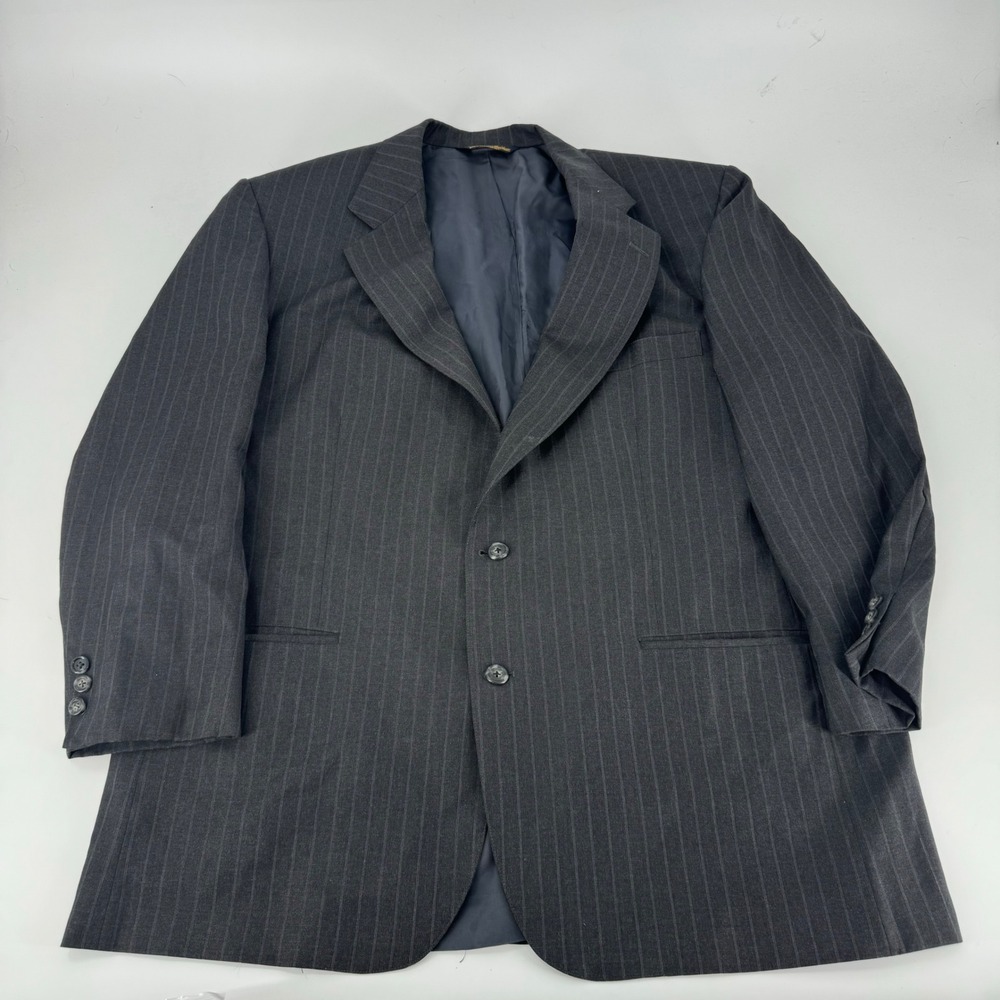 Brooks Brothers Men's Charcoal Pinstripe Blazer Suit Jacket Hand Tailored USA‎
